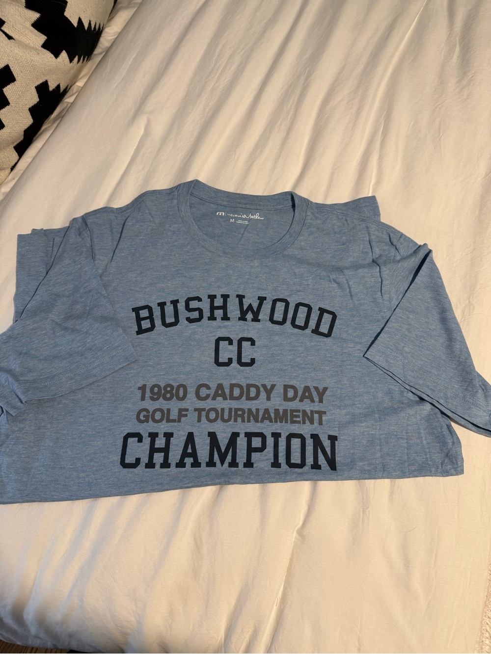 Travis Mathew Light Blue 'Bushwood CC Champion' Graphic Tee